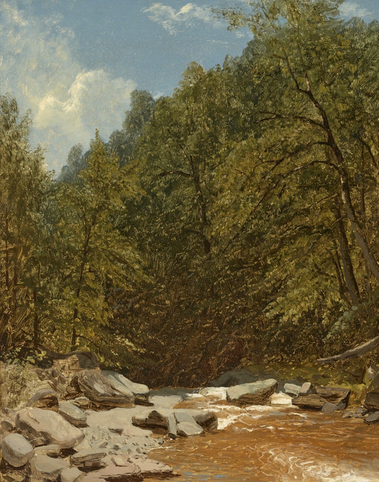 Rocks and Brook in the Catskills by Sanford Robinson Gifford