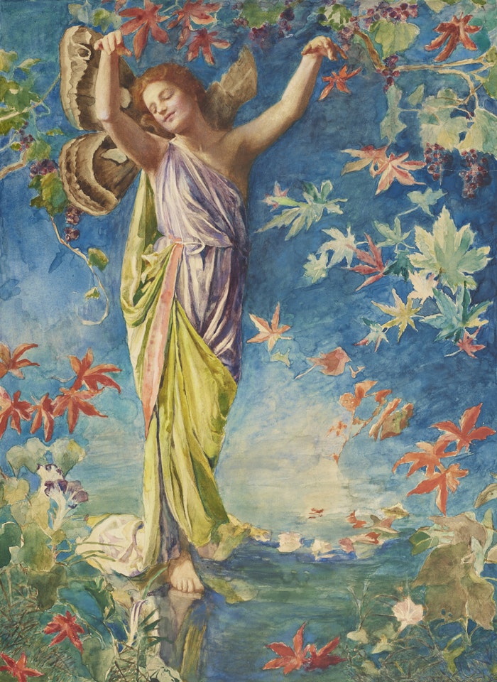 Autumn Scattering Leaves by John La Farge