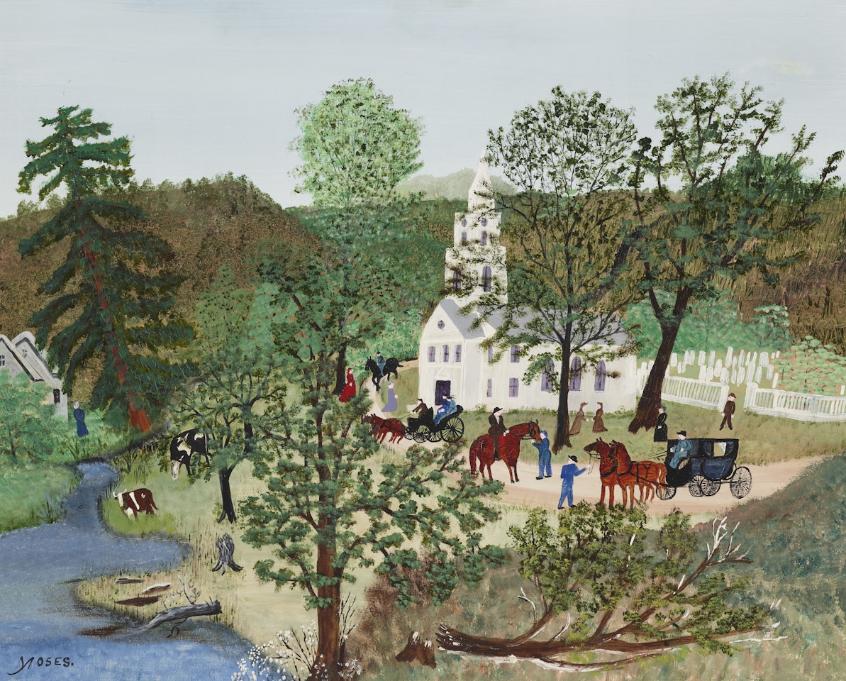 The Church in the Wild Wood by Grandma Moses