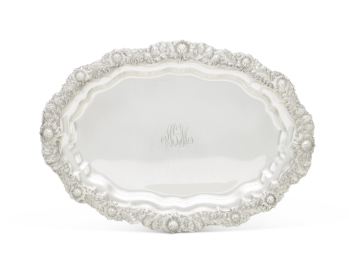 AN AMERICAN SILVER MEAT DISH by Tiffany & Co.