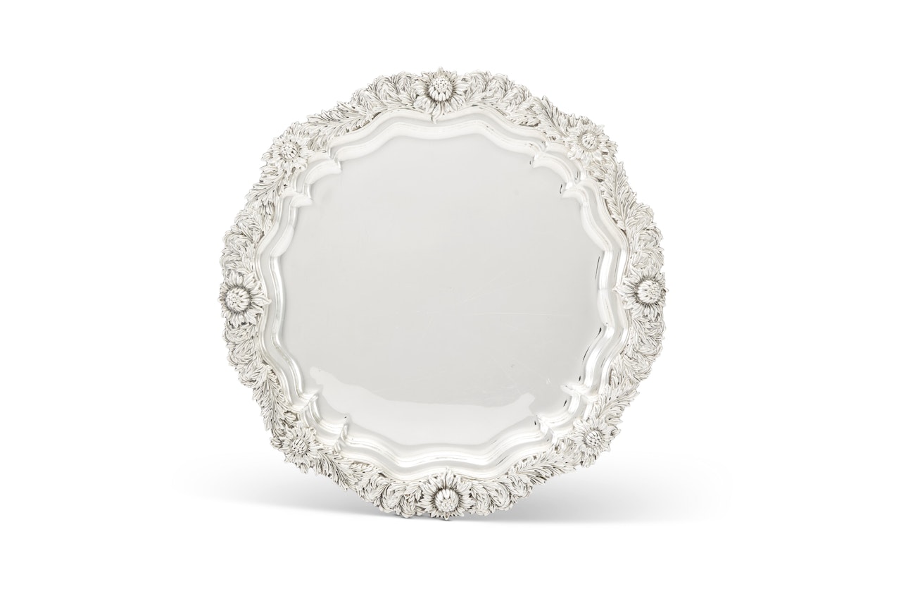 AN AMERICAN SILVER SALVER by Tiffany & Co.