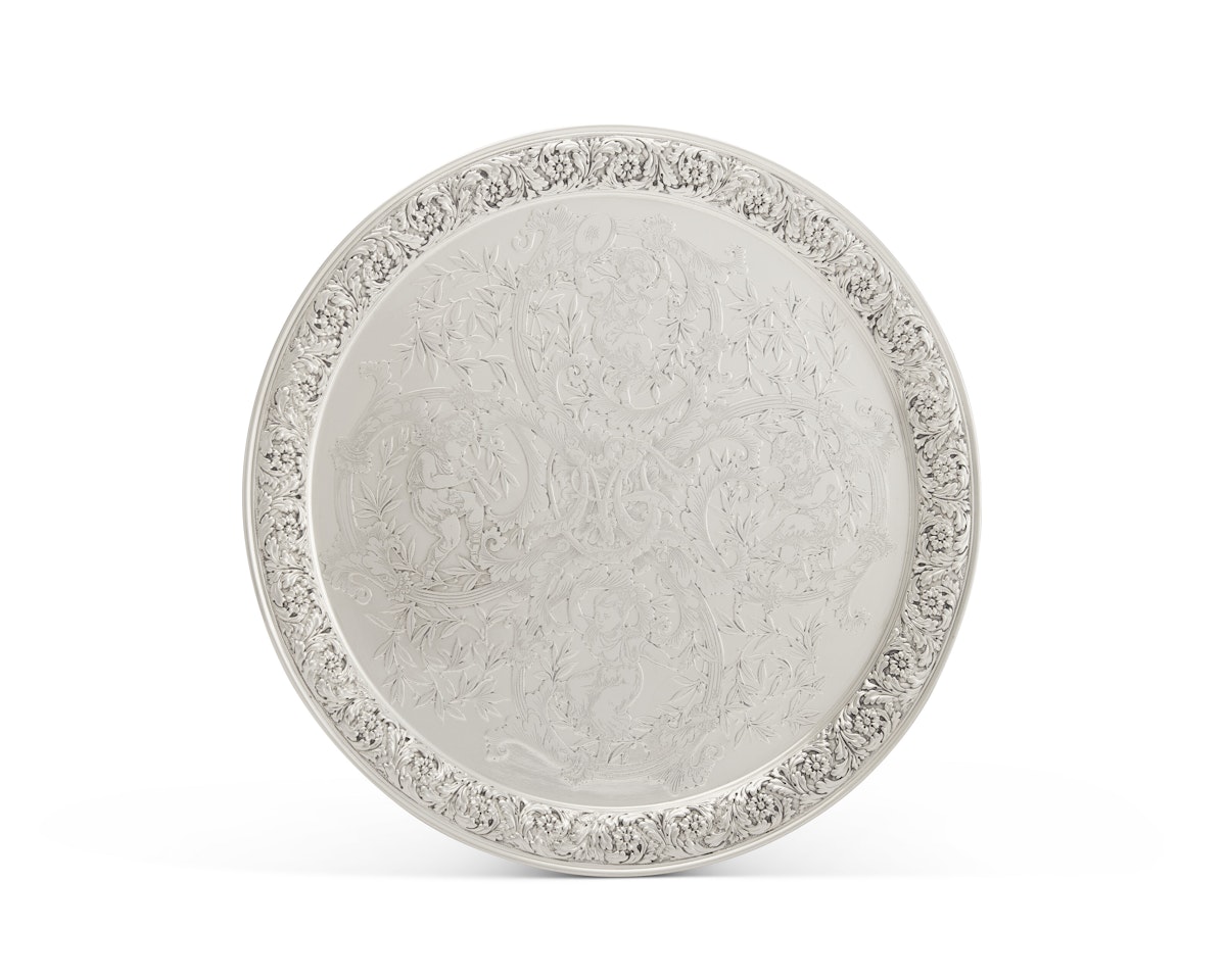 AN AMERICAN SILVER SALVER by Tiffany & Co.