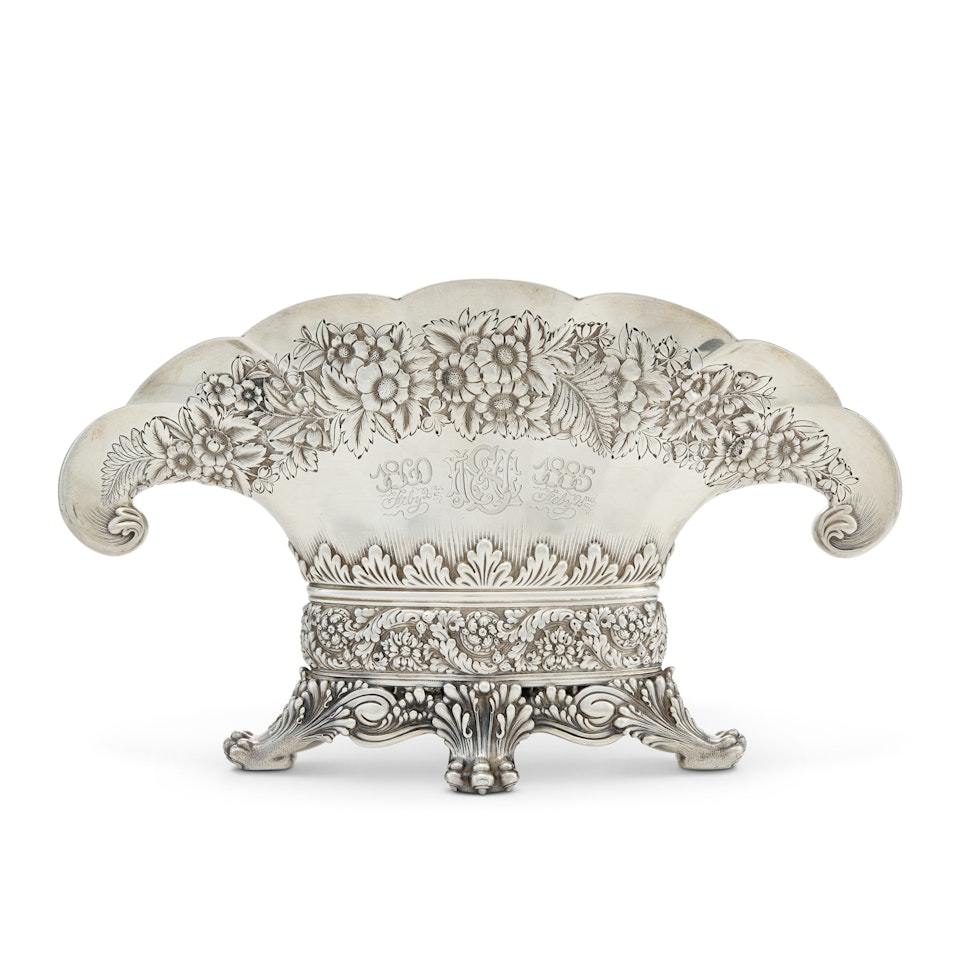 AN AMERICAN SILVER VASE by Tiffany & Co.