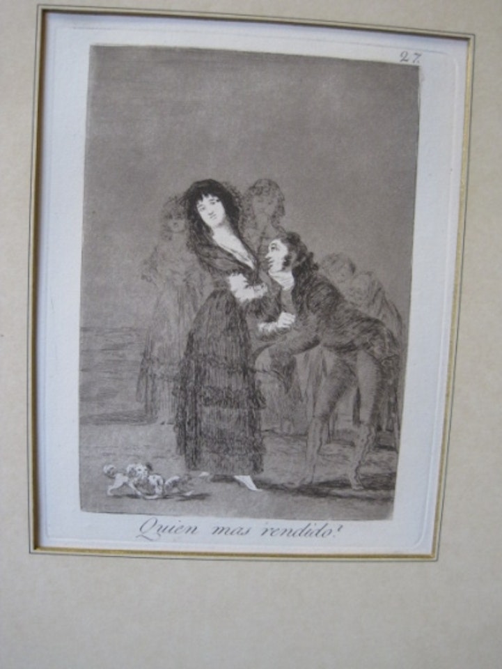 Quien mas rendido? by Francisco José de Goya