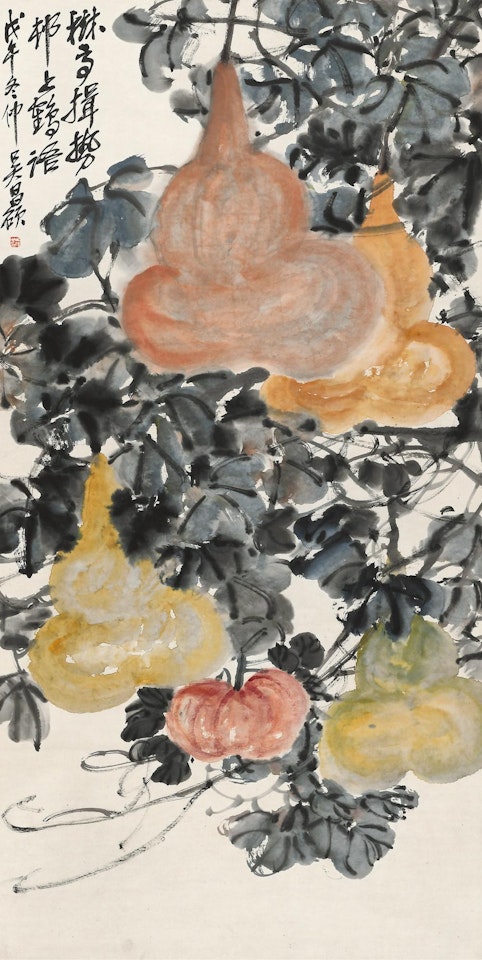 GOURD; Hanging scroll by Wu Changshuo