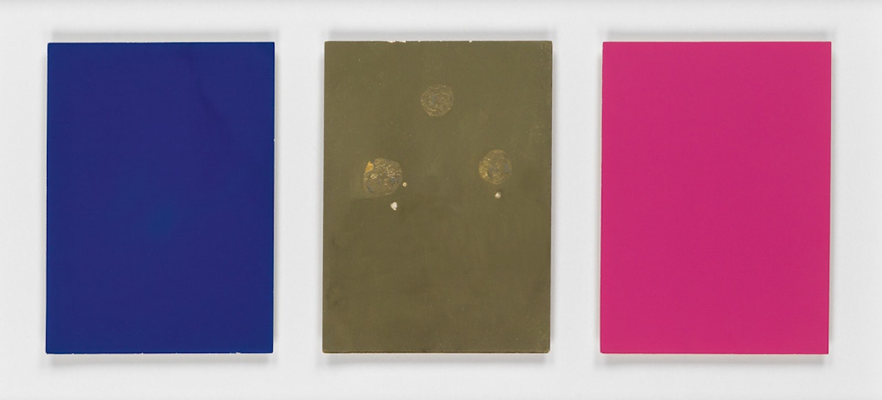 Monochrome und Feuer (Triptych) by Yves Klein
