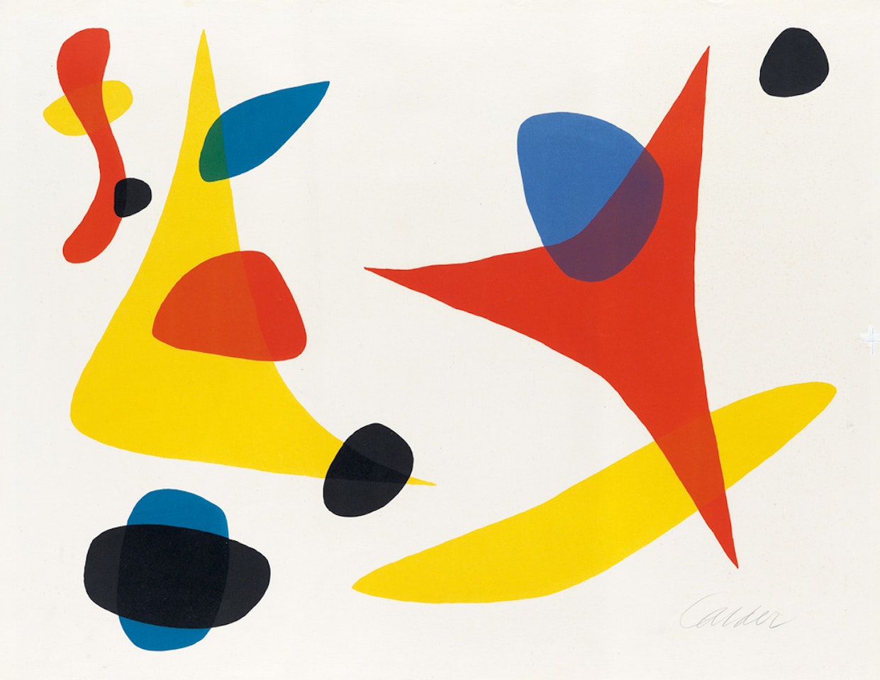 Composition (Yellow Boomerang with Red, Blue, Yellow and Black Shapes) by Alexander Calder