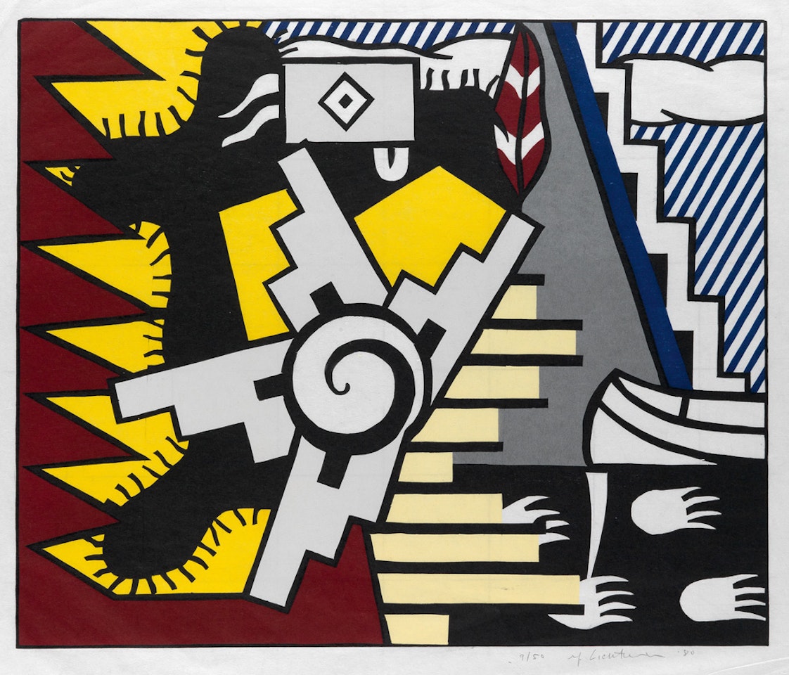 American Indian Theme II by Roy Lichtenstein