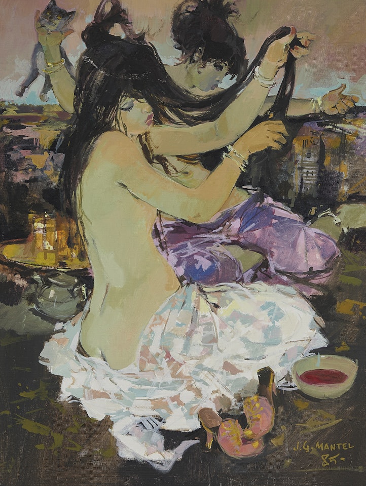 Femmes à la toilette by Jean Gaston Mantel