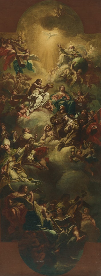 The Apotheosis of Saint Clare with Saint Francis of Assisi by Roman School