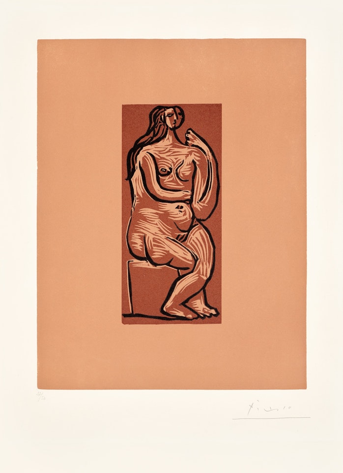 Nu assis (Seated Nude) (Bl. 1086, Ba. 1330) by Pablo Picasso