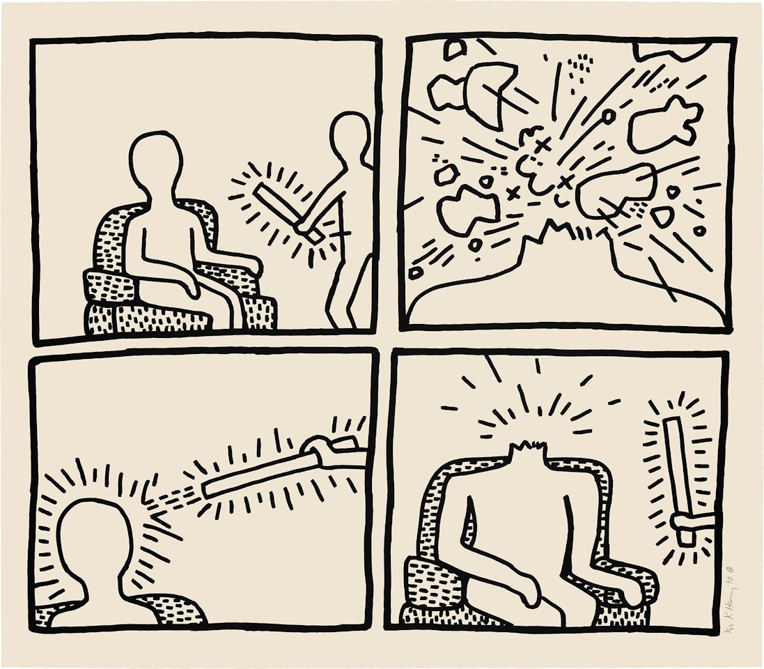 The Blueprint Drawings: plate 14 (L. p. 182) by Keith Haring