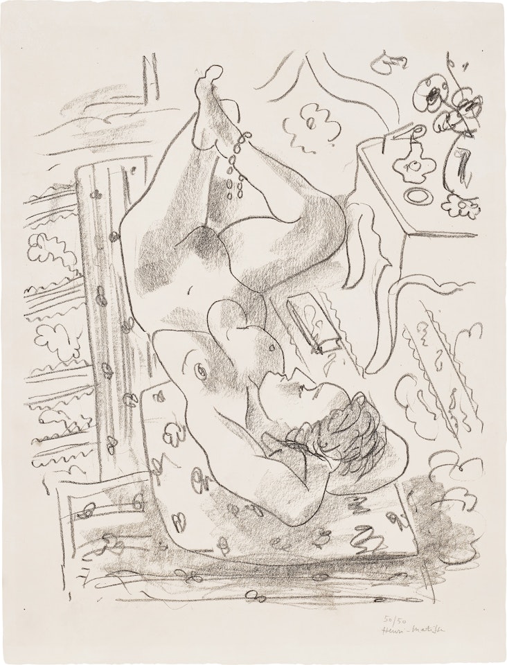 Nu renversé près d"une table Louis XV (Reclining Nude Beside a Louis XV Table) (D. 499) by Henri Matisse