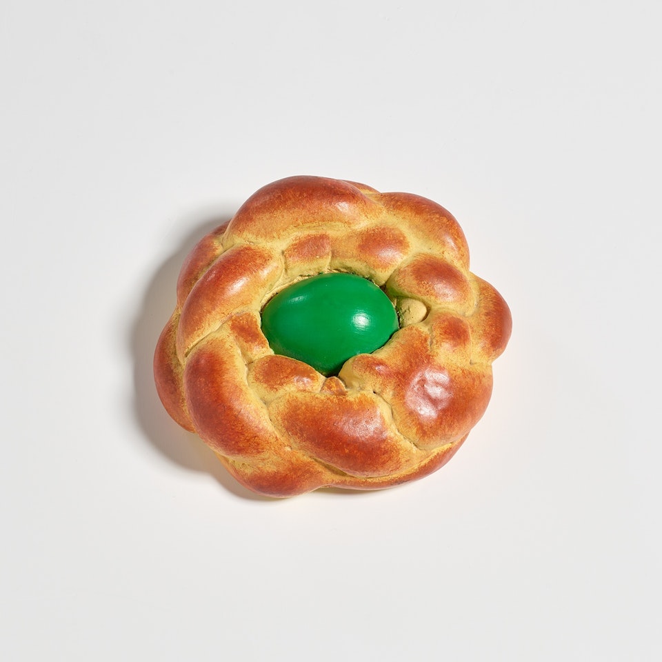 Bread with Egg (Green) by Jeff Koons