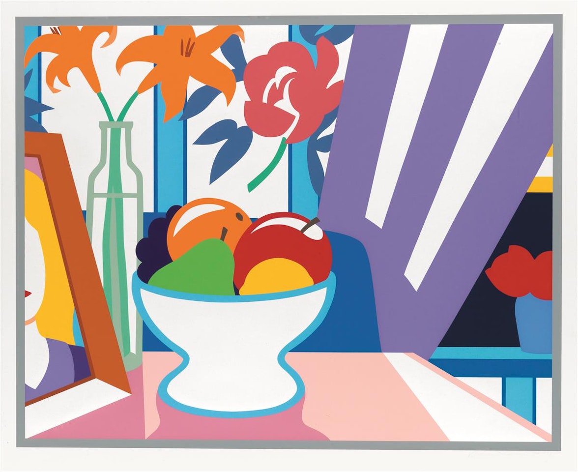 Still Life with Lillies and Mixed Fruit by Tom Wesselmann