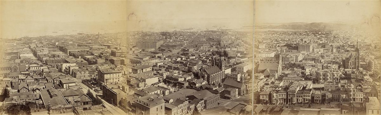 Panorama of San Francisco from California St. Hill by Eadweard Muybridge