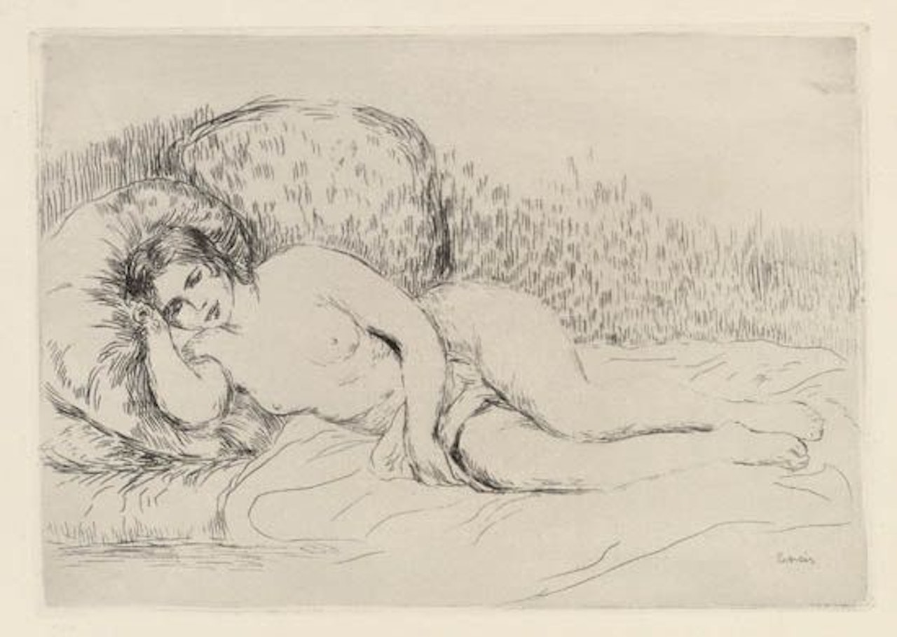 Femme couchée (tournée à gauche) by Pierre-Auguste Renoir