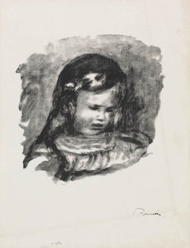 Claude Renoir, la tête baisée by Pierre-Auguste Renoir