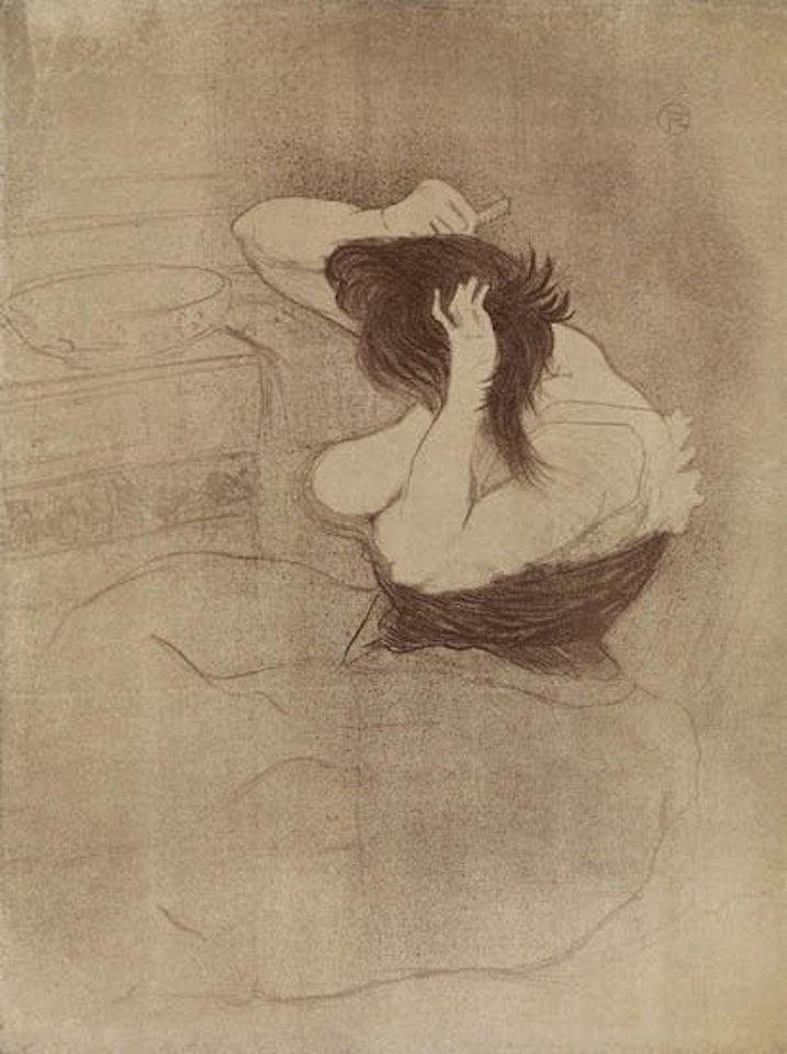 Femme qui se Peigne, la Coiffure by Henri de Toulouse-Lautrec