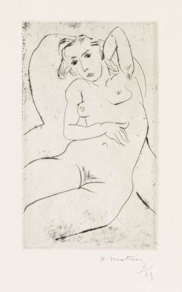 Nu assis--les yeux noirs by Henri Matisse