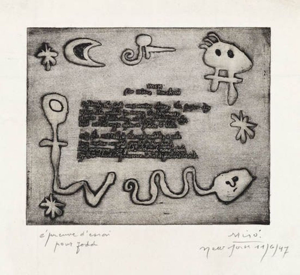 A Poem for Diane Bouchard by Joan Miró