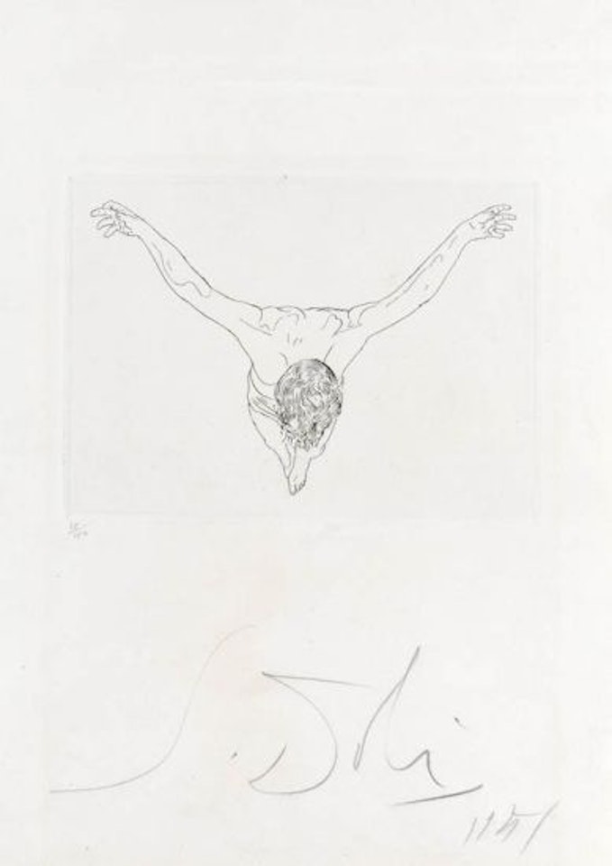 Study for the Crucified Christ by Salvador Dali