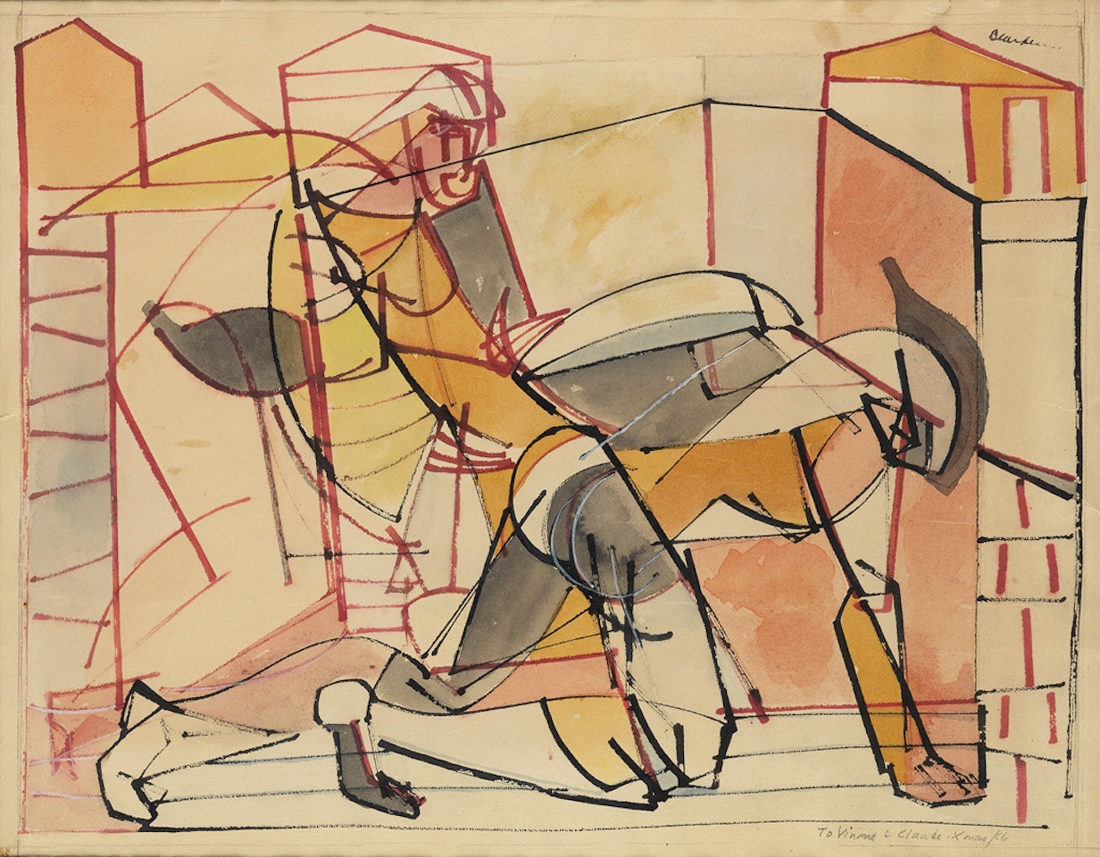 Untitled (Fallen Warrior and Woman) by Romare Bearden
