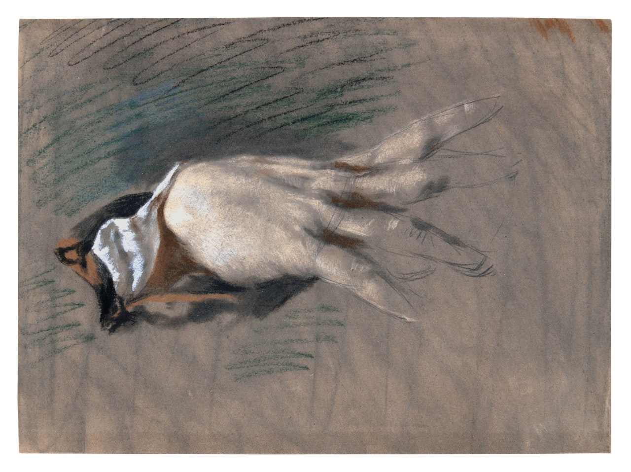 Study of a Woman"s Right Hand by Adolph Menzel