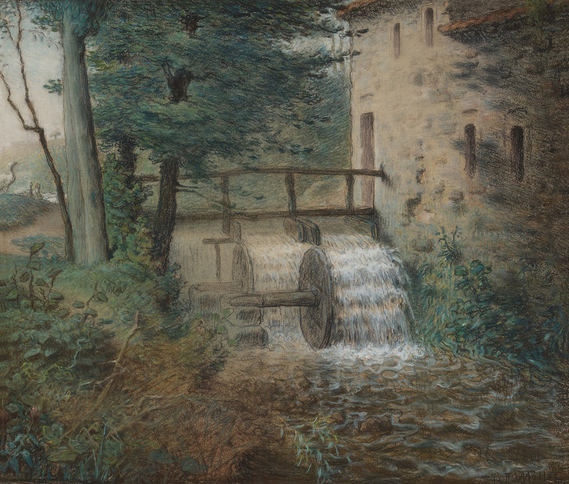 The Water Mill (Moulin à l"eau) by Jean-François Millet