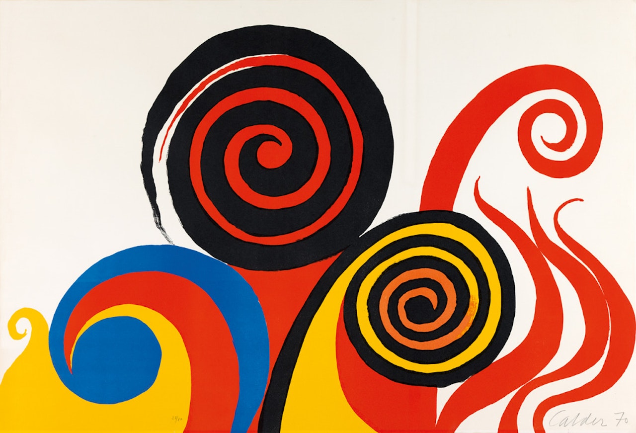 Composition with Spirals and Flames by Alexander Calder