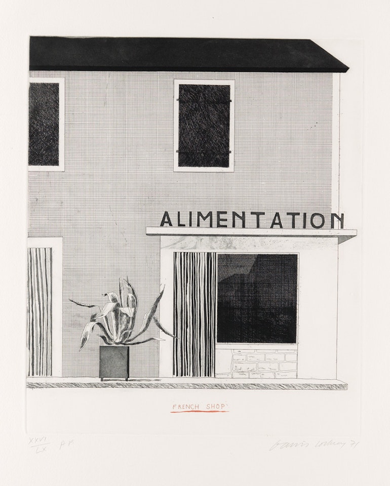 French Shop by David Hockney