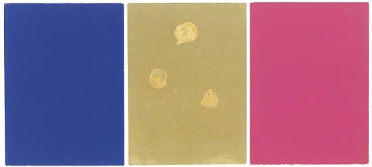 Monochrome und Feuer (Triptych) by Yves Klein