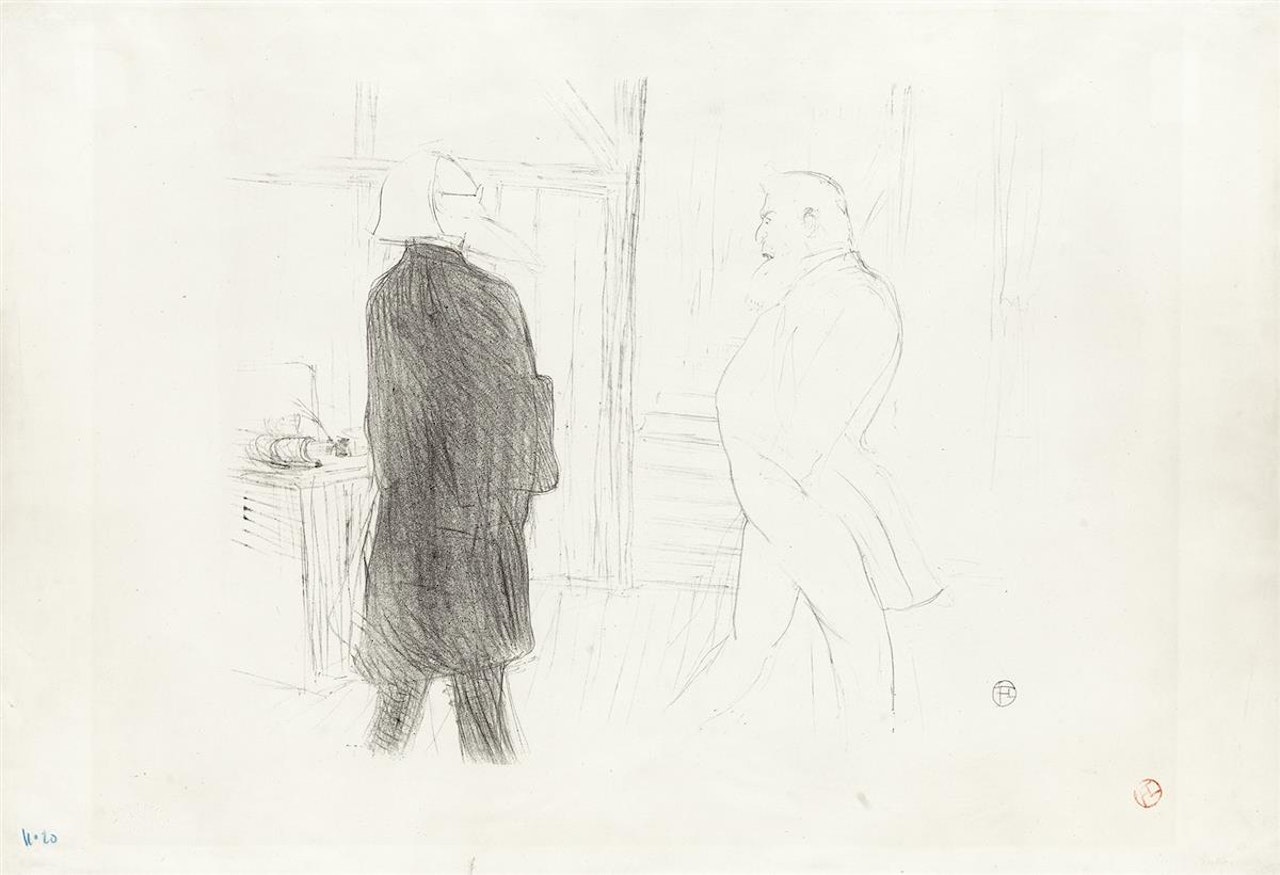 Antoine et Gémier, dans "Une Faillite." by Henri de Toulouse-Lautrec