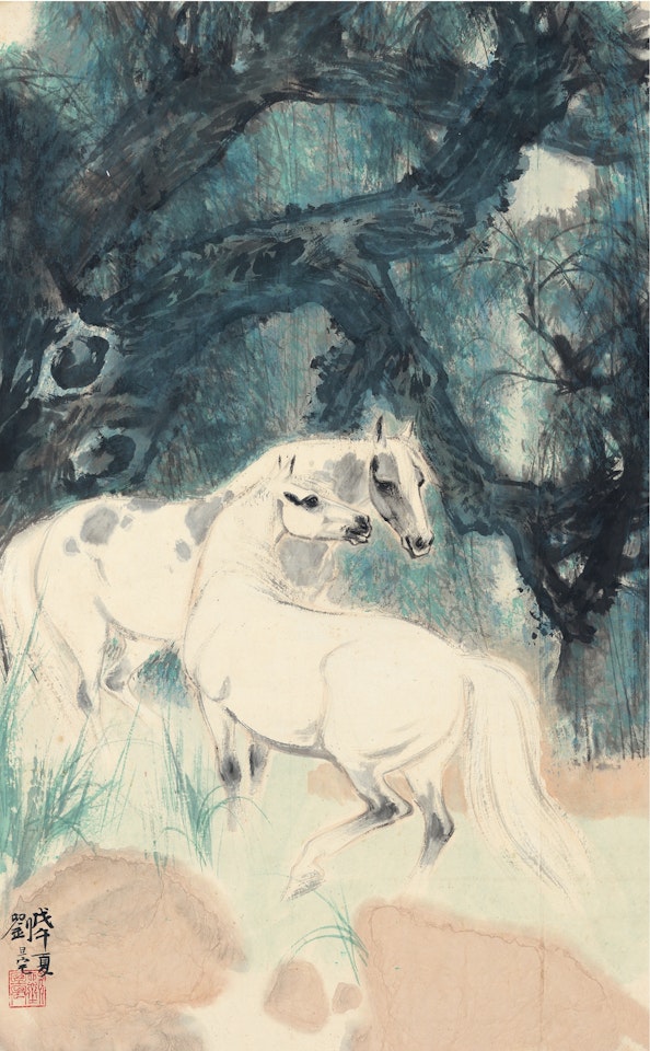 TWO HORSES by Liu Danzhai