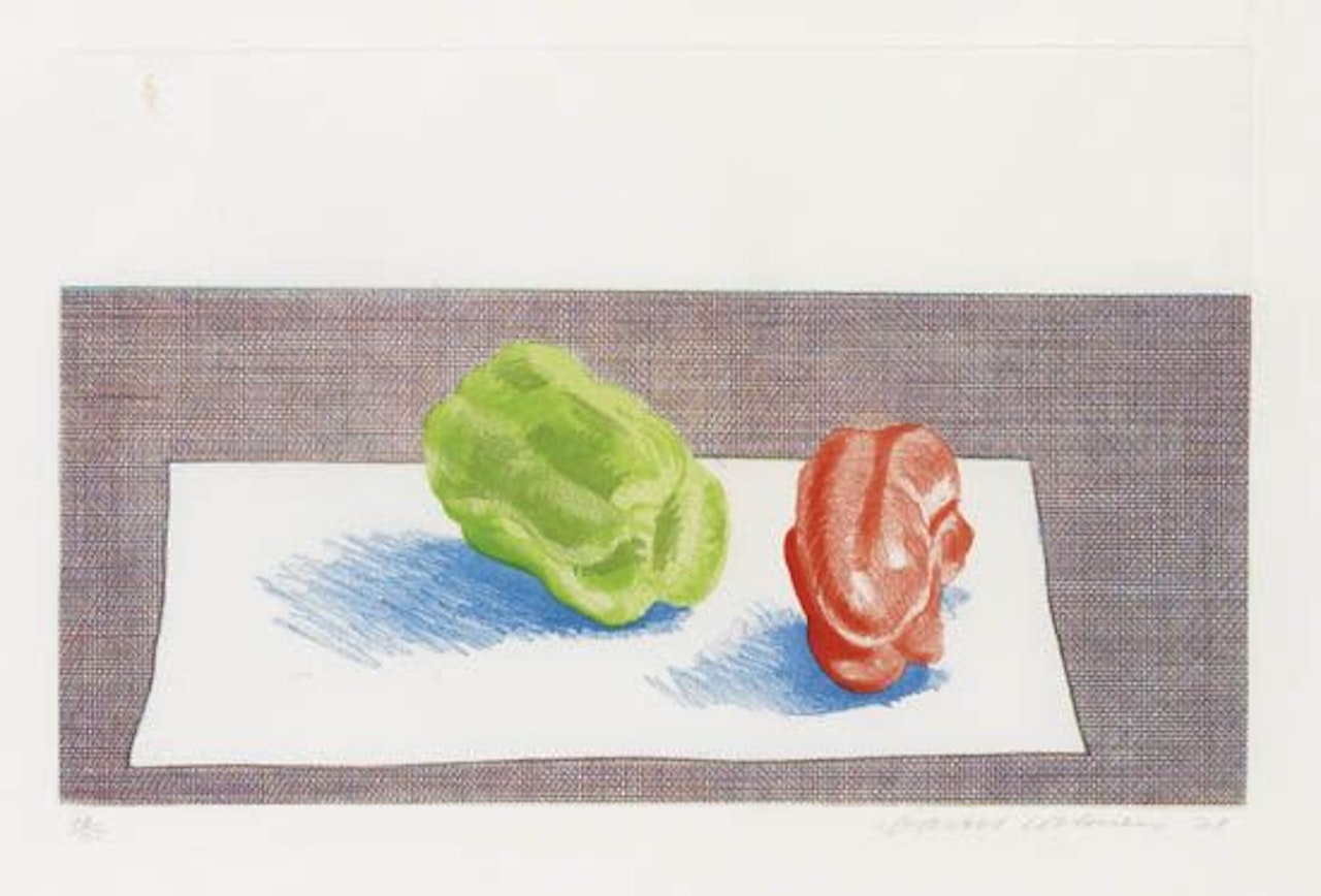 Two Peppers by David Hockney