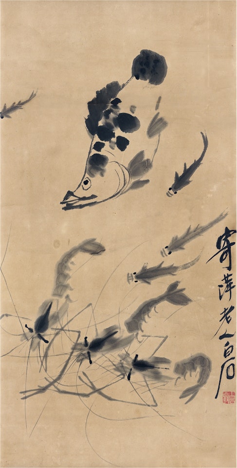 FISH AND SHRIMPS by Qi Baishi