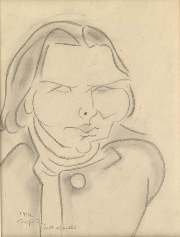 Portrait de Mlle. Chantal by Leonard Tsuguharu Foujita