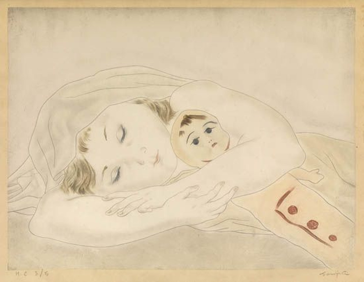 Fillette à la Poupée by Leonard Tsuguharu Foujita