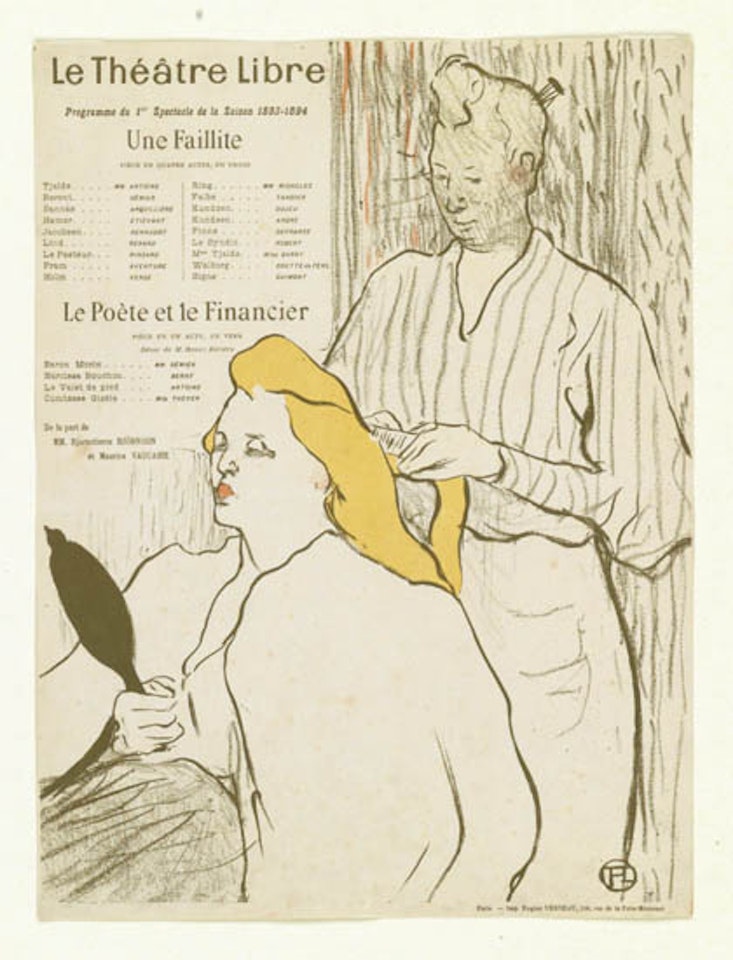 La Coiffure, Programme du Théâtre Libre by Henri de Toulouse-Lautrec