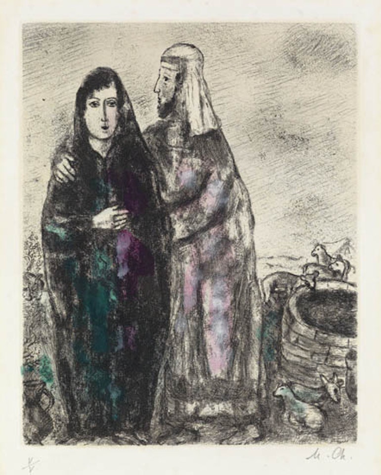 Rencontre de Rachel et de Jacob by Marc Chagall