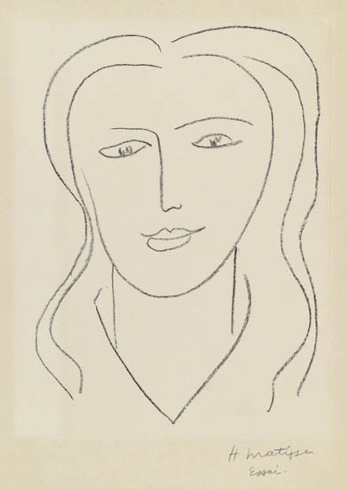 Etude pour la Vierge, visage by Henri Matisse