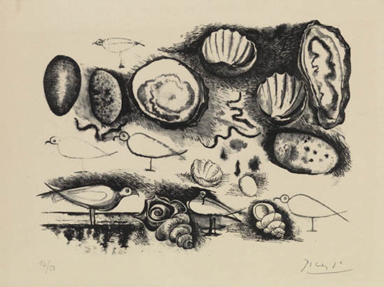 Coquillages et Oiseaux by Pablo Picasso