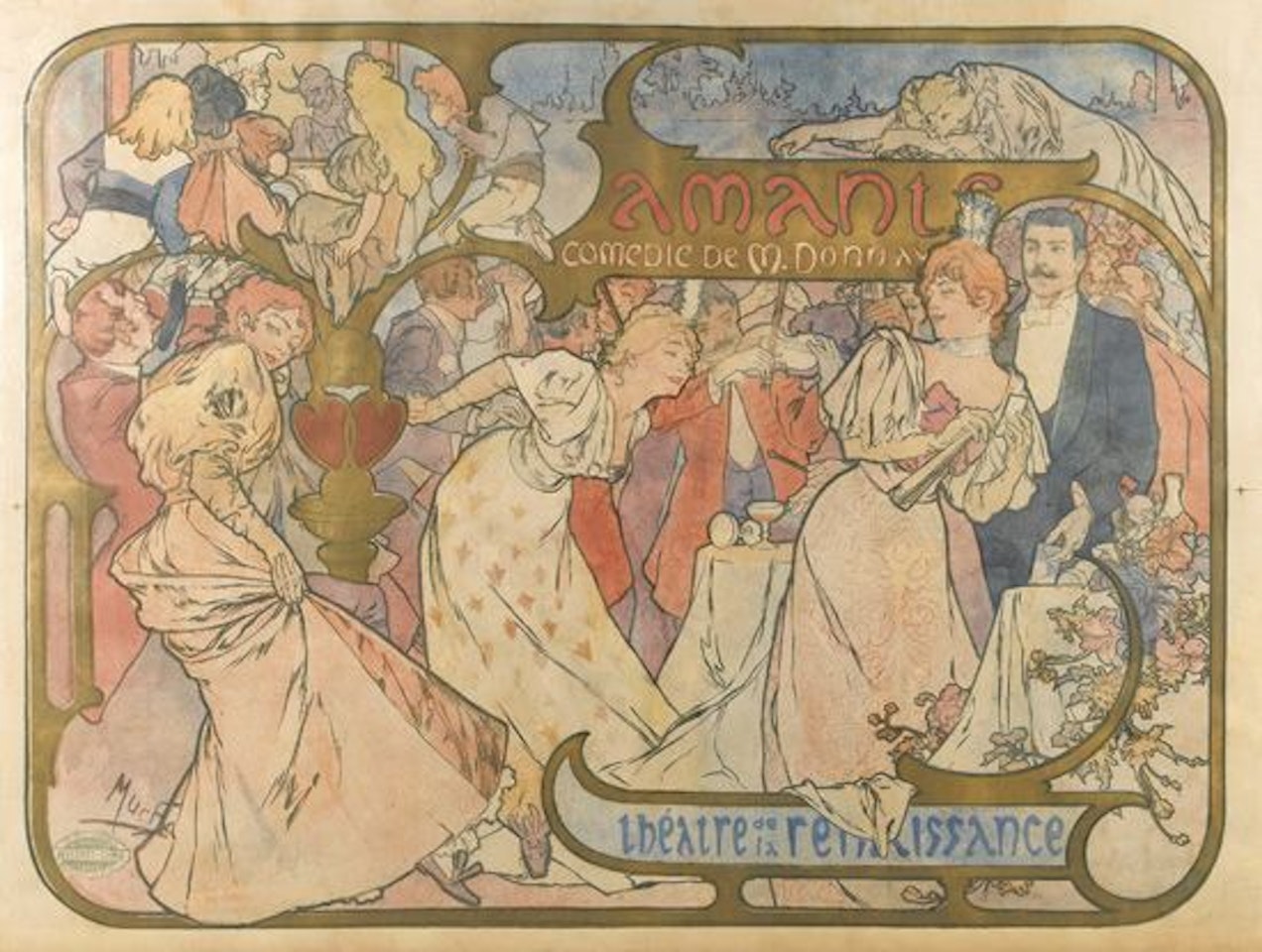 Amants by Alphonse Mucha