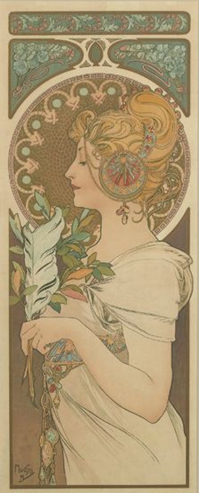 La plume by Alphonse Mucha
