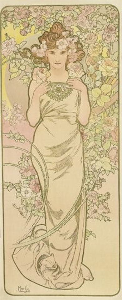 The rose by Alphonse Mucha