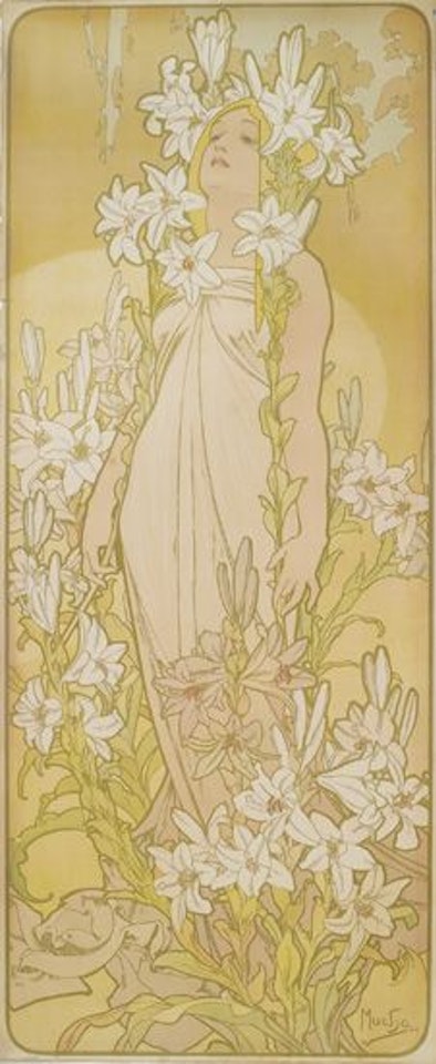 The lily by Alphonse Mucha