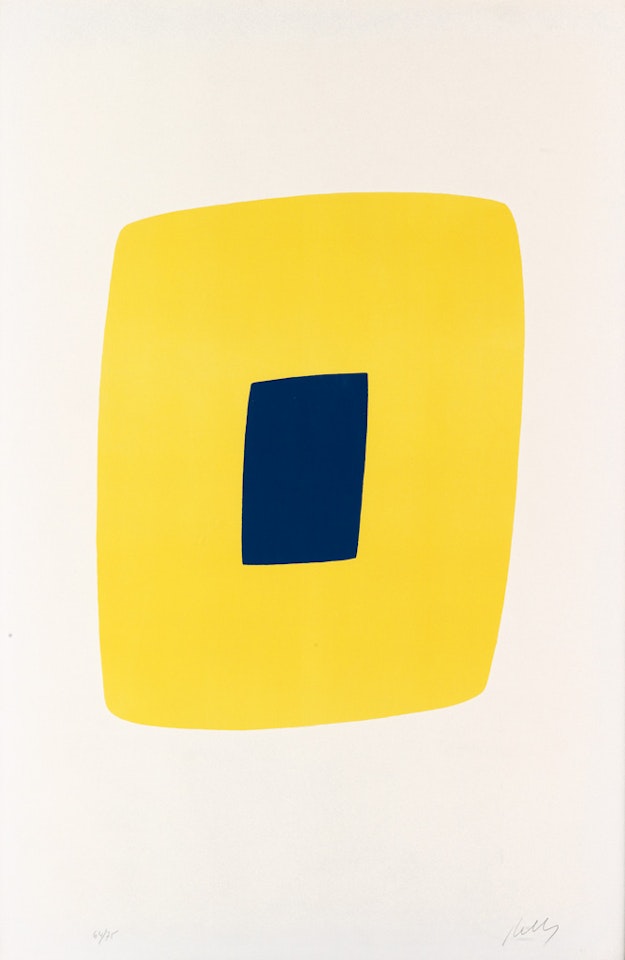 Yellow with Dark Blue by Ellsworth Kelly