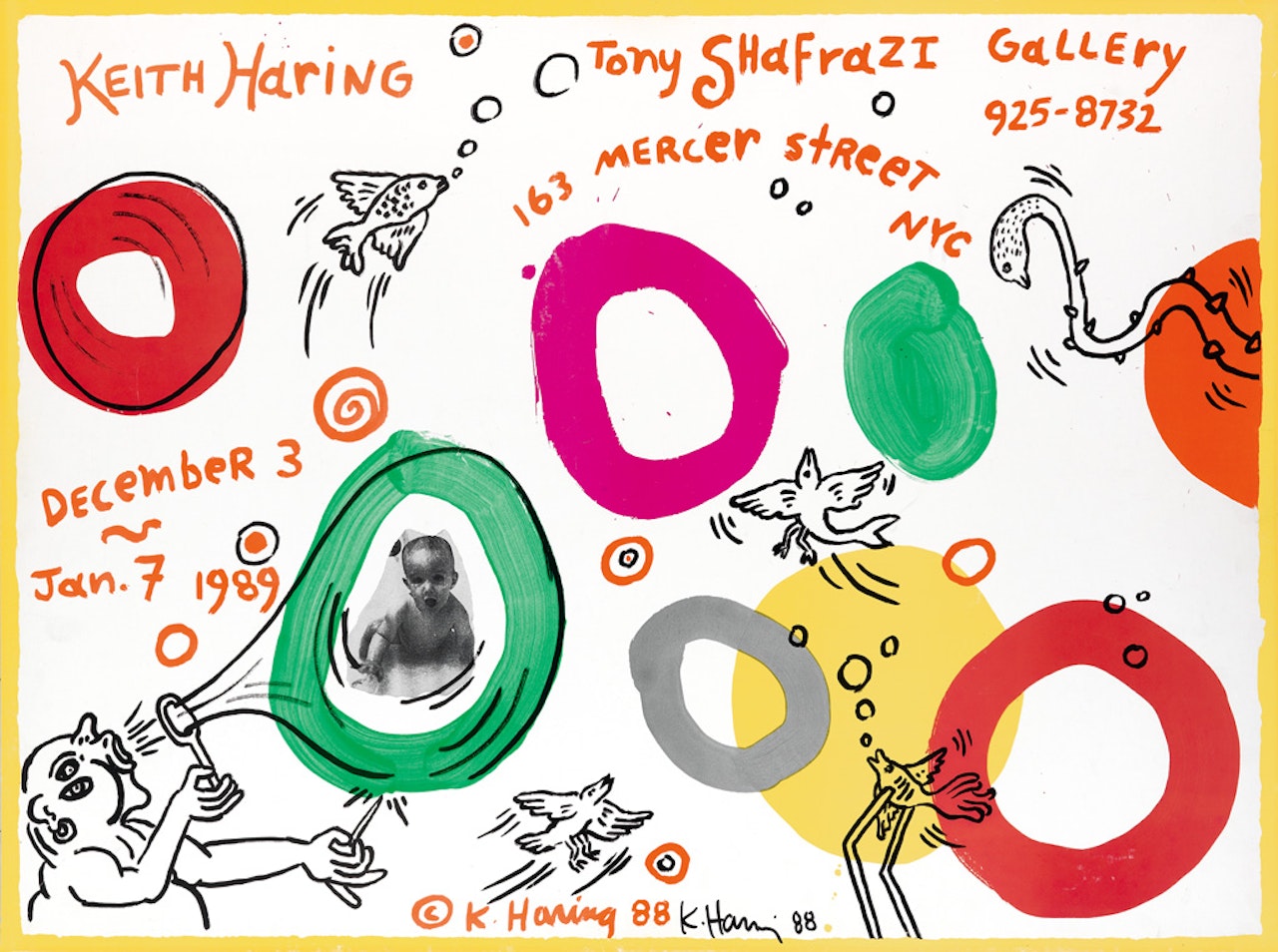 Shafrazi Gallery Poster by Keith Haring