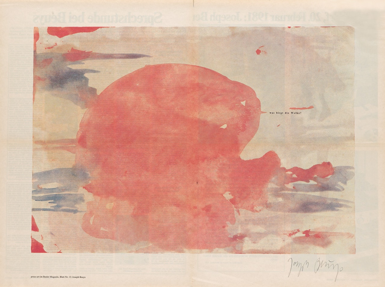 Was birgt die Wolke? by Joseph Beuys