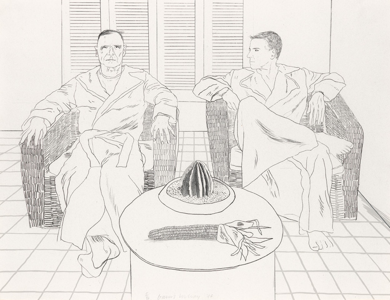 Christopher Isherwood and Don Bachardy by David Hockney